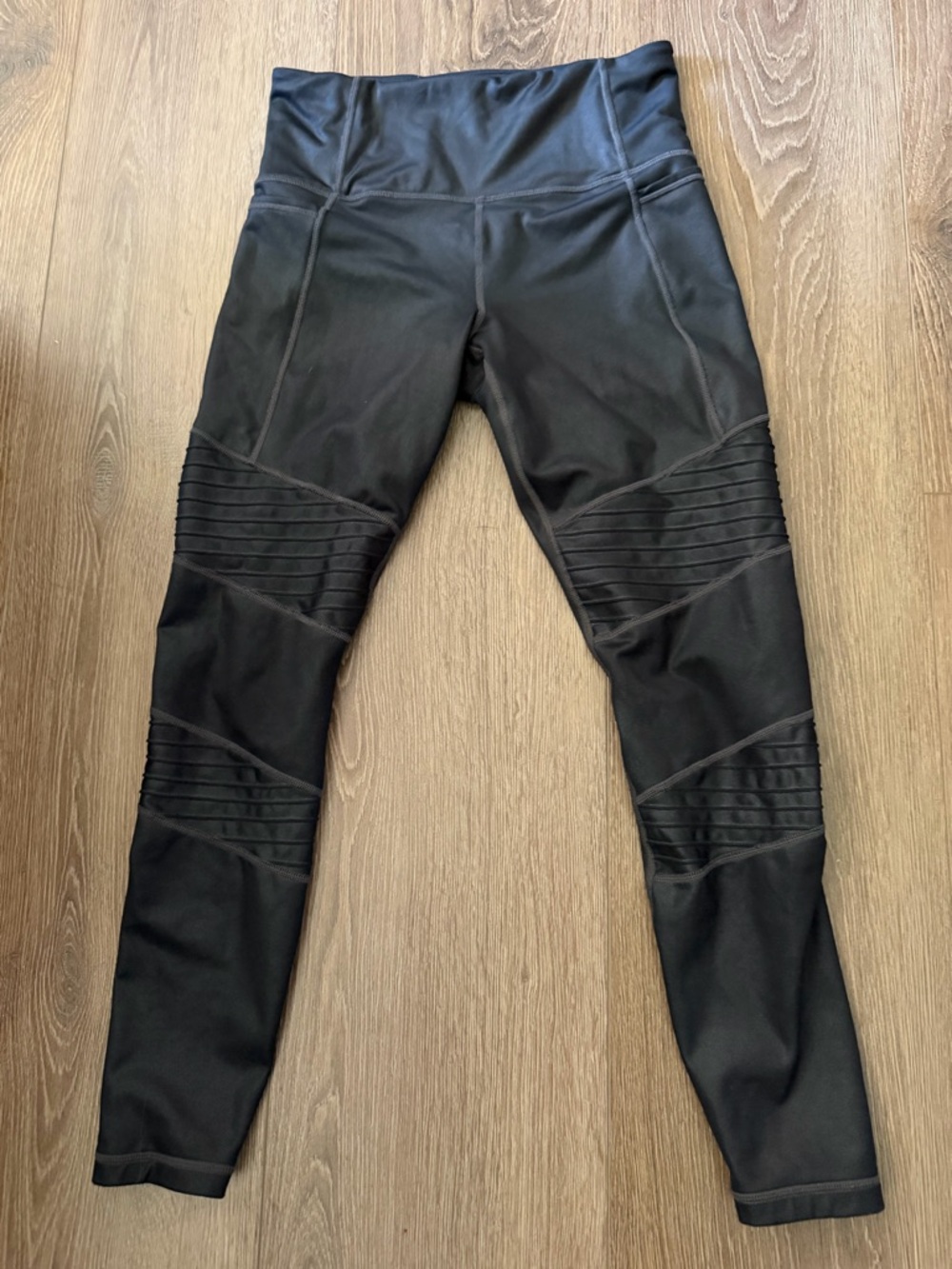 Athleta Black High-Waist Moto Leggings